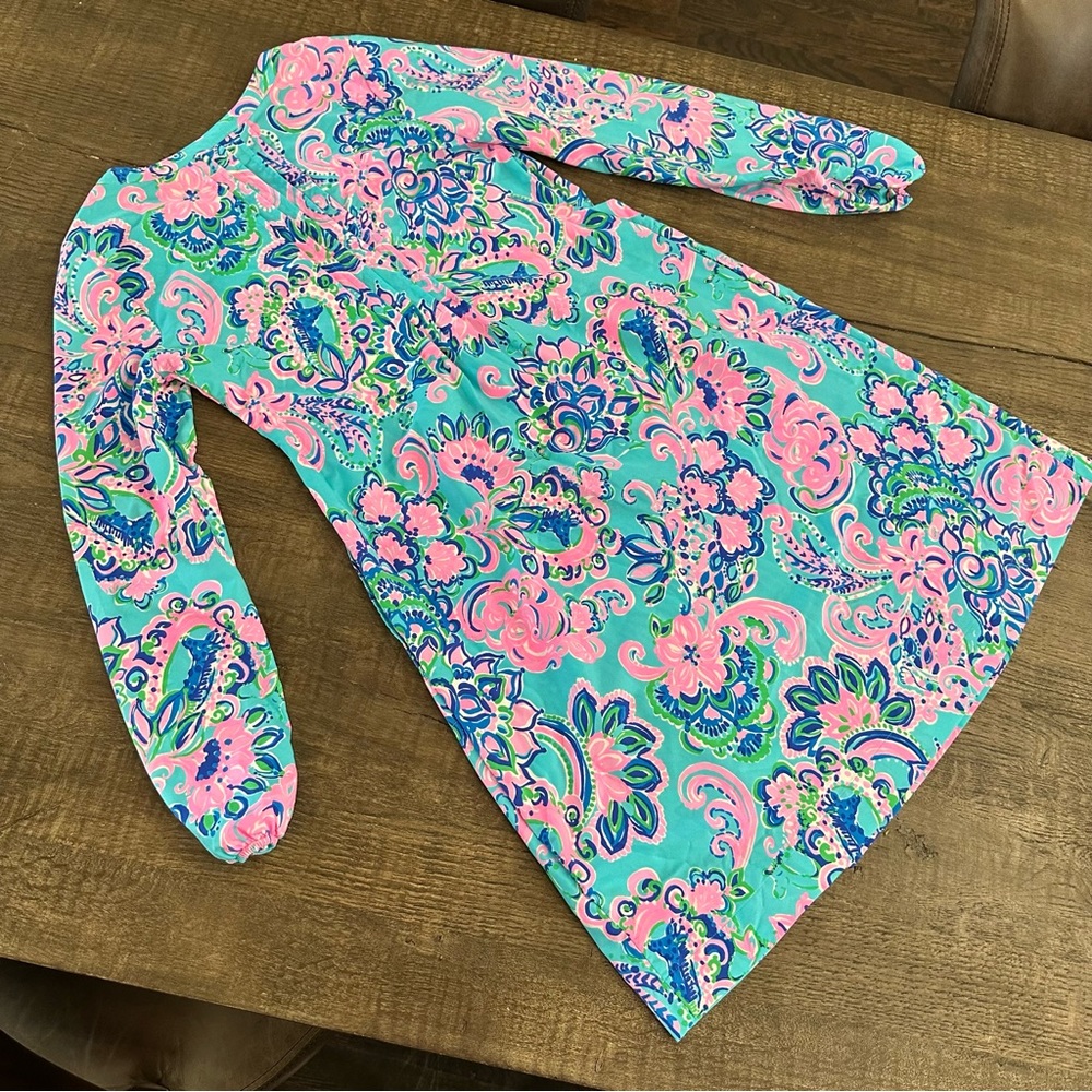 Lily Pulitzer blue and pink dress XS